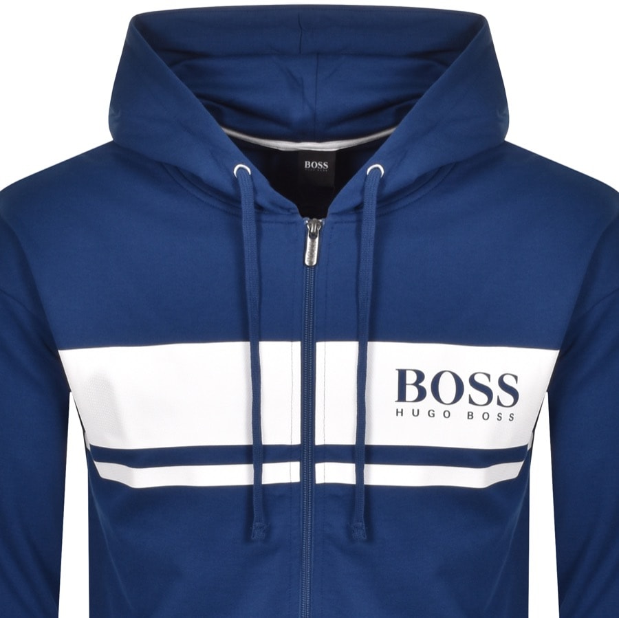 Alternative Image for ProductBOSS Bodywear Authentic Lounge Logo Hoodie Blue2